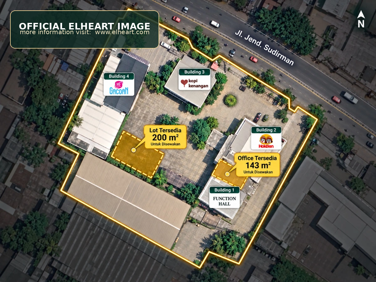 Site plan of Lobunta Avenue Bekasi with area labels and status markings from the supplied plan